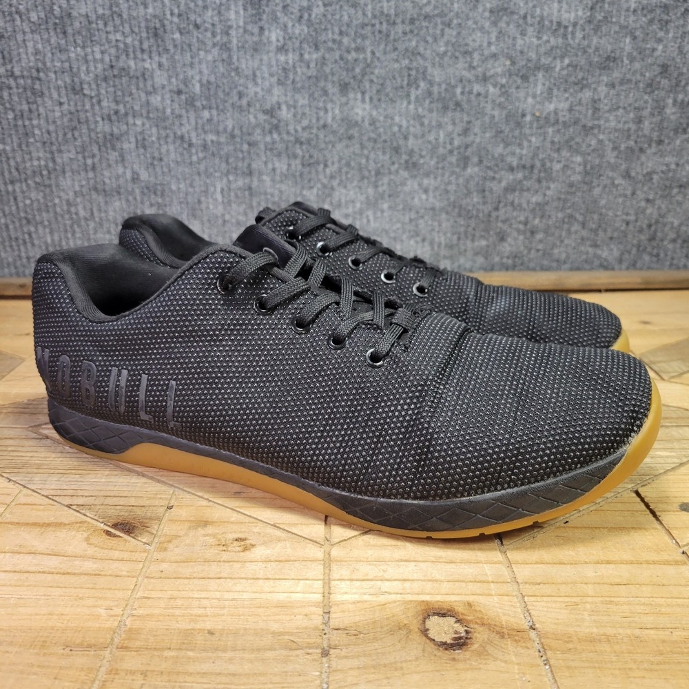 NOBULL Impact Shoes Size 15 Black Gum Outwork Trainer CrossFit Athletic Sneakers